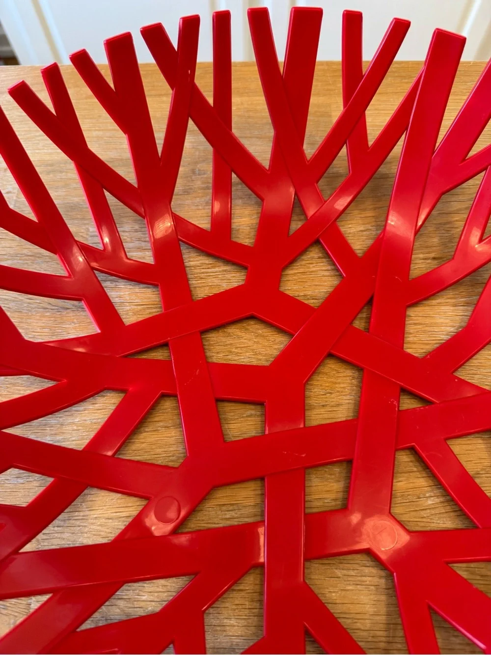 🍎 Mueller Austria Red Coral Branch Fruit Bowl | Modern Sculptural Basket